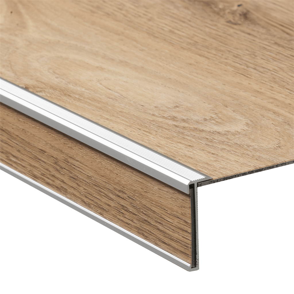 Co-pro trapprofielset pvc zilver 4x130cm. - Afbeelding 2